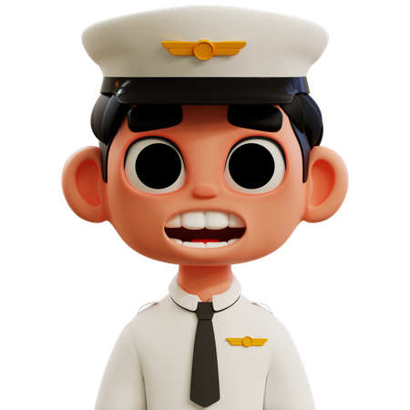 Pilot Emoji  3D Icon