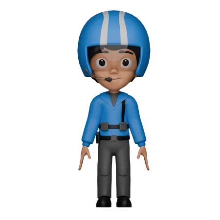 Pilote  3D Icon