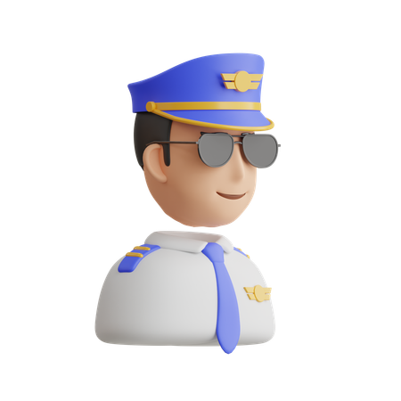 Pilote d'avion  3D Icon