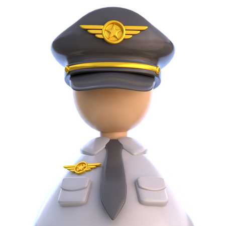 Pilote d'avion  3D Icon