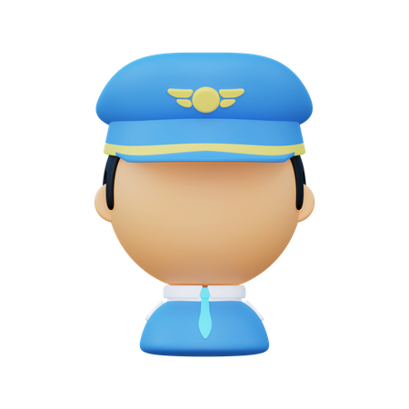 Pilote d'avion  3D Illustration