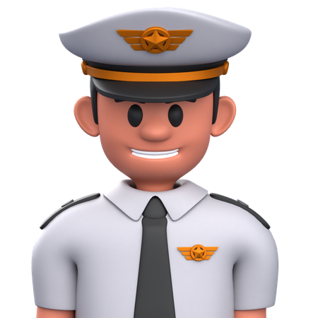 Piloto  3D Icon