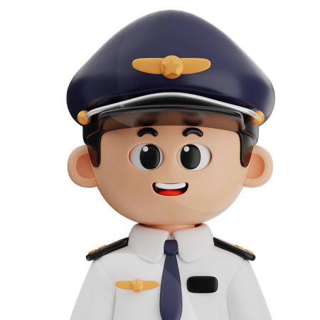 Piloto  3D Icon