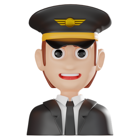 Piloto  3D Icon