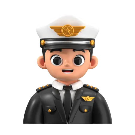 Piloto  3D Icon