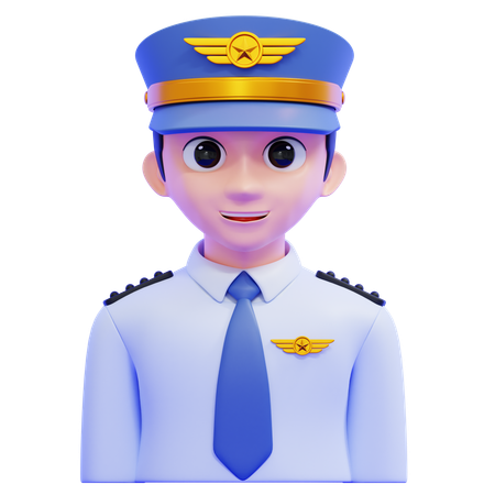 Piloto  3D Icon