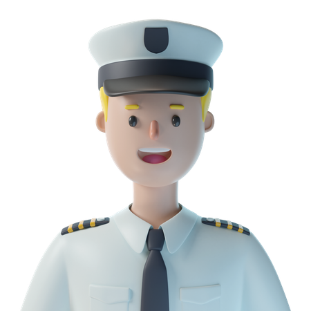 Piloto  3D Icon