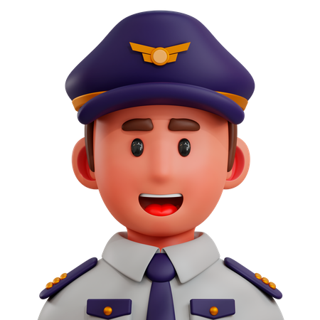 Piloto  3D Icon