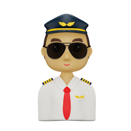 Piloto  3D Icon