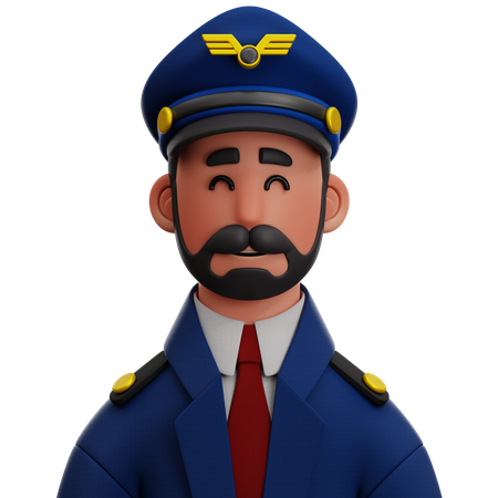 Piloto  3D Icon