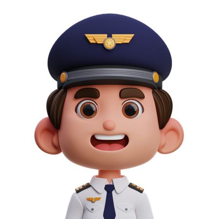 Piloto  3D Icon