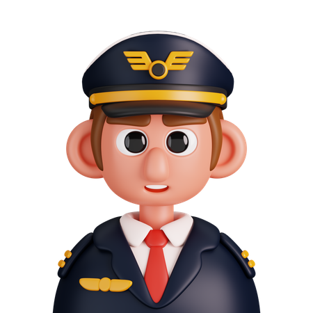 Piloto  3D Icon