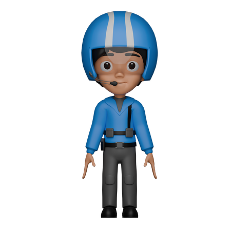 Piloto  3D Icon