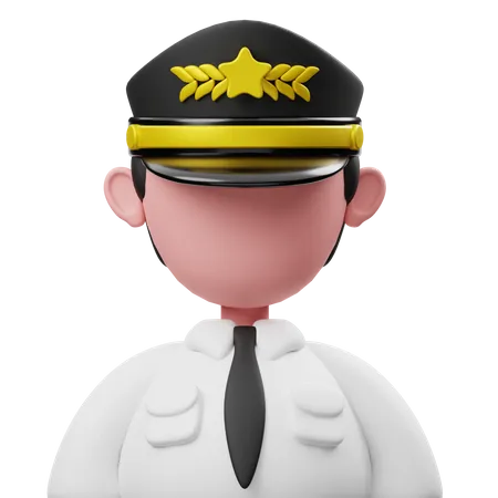 Piloto  3D Icon