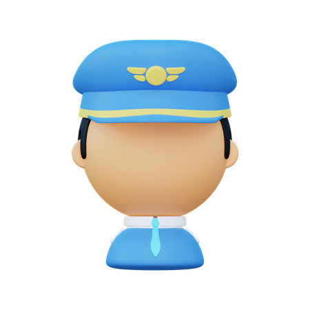 Piloto de avião  3D Illustration