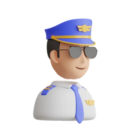Piloto de avión  3D Icon