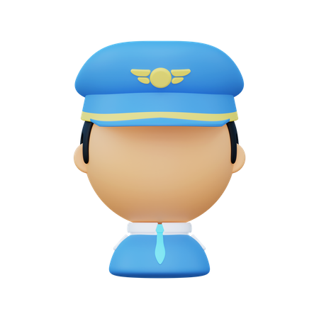 Piloto de avión  3D Icon
