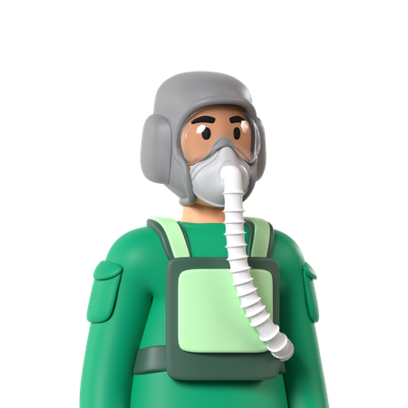 Piloto de la fuerza aérea  3D Icon