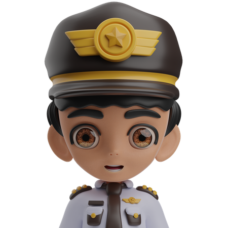 Piloto masculino  3D Icon