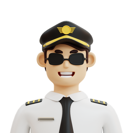 Piloto masculino  3D Icon