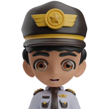 Piloto masculino  3D Icon