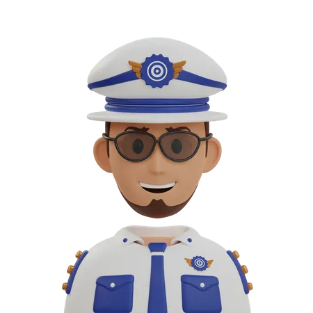 Piloto masculino  3D Icon