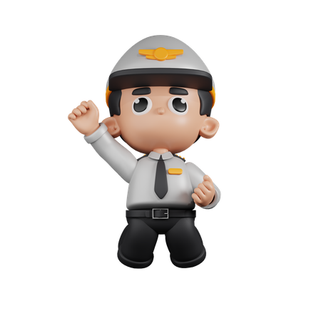 Piloto saltando en el aire  3D Icon