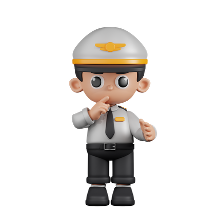 Piloto silencioso  3D Icon
