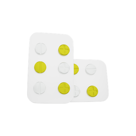 Comprimés de pilule  3D Illustration
