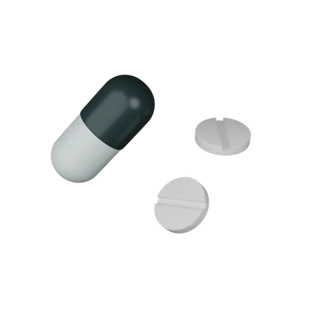 Pilule et capsule  3D Icon