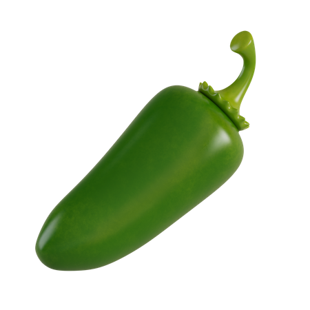 Pimenta verde  3D Illustration