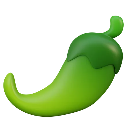 Pimenta verde  3D Illustration
