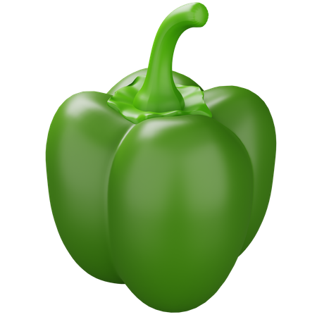 Pimentão verde  3D Icon