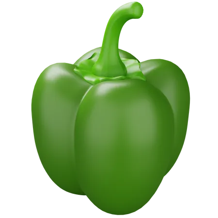 Pimentão verde  3D Icon