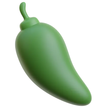 Pimenta verde  3D Icon