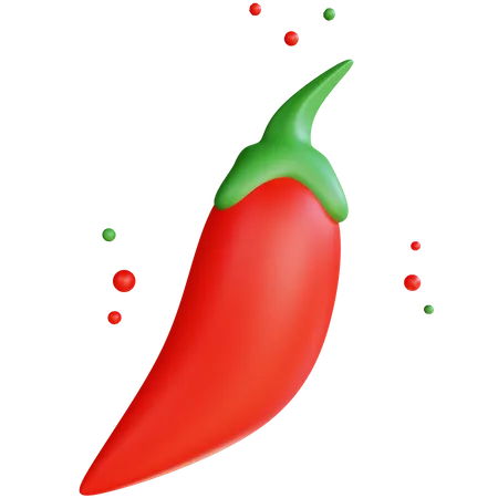 Pimenta vermelha  3D Icon