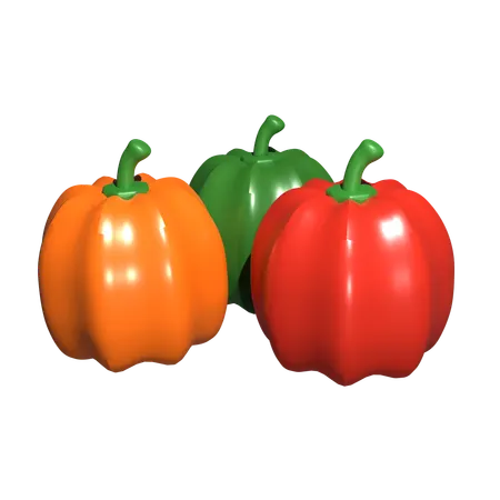 Pimentões  3D Icon