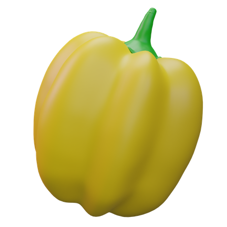 Pimentón amarillo  3D Icon