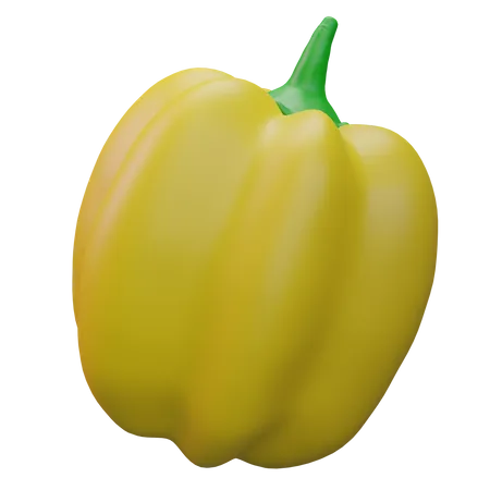 Pimentón amarillo  3D Icon