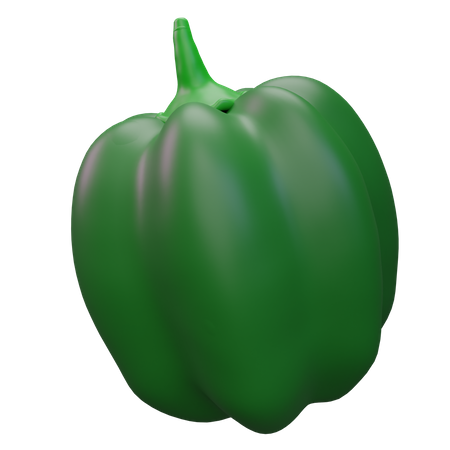 Pimentón verde  3D Icon