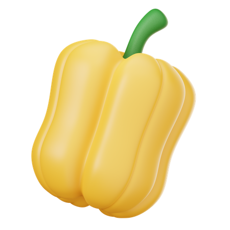 Pimiento amarillo  3D Illustration