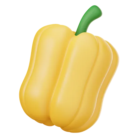 Pimiento amarillo  3D Illustration