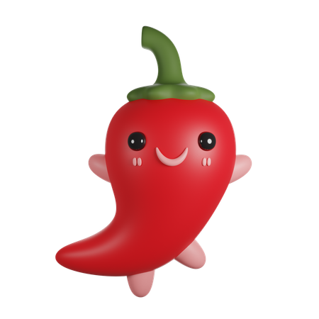 Pimiento rojo  3D Icon