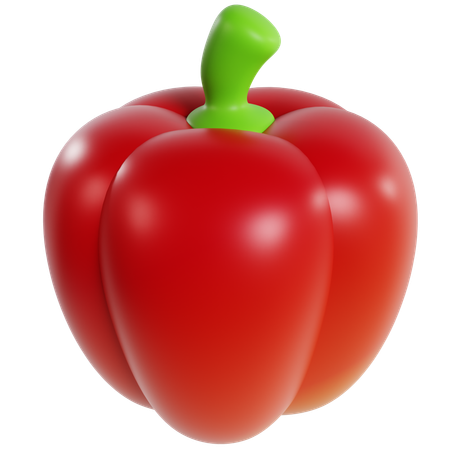 Pimiento rojo  3D Icon