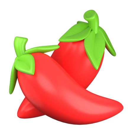 Ají rojo  3D Icon