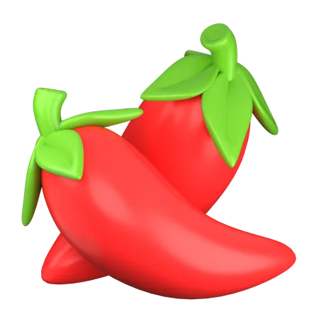 Ají rojo  3D Icon