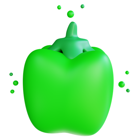 Pimiento verde  3D Icon