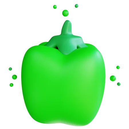 Pimiento verde  3D Icon