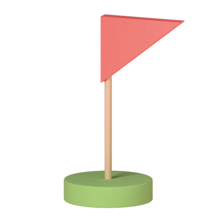 Red Flag Illustration In 3 D Design 3D Icon