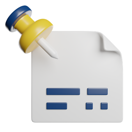 핀  3D Icon